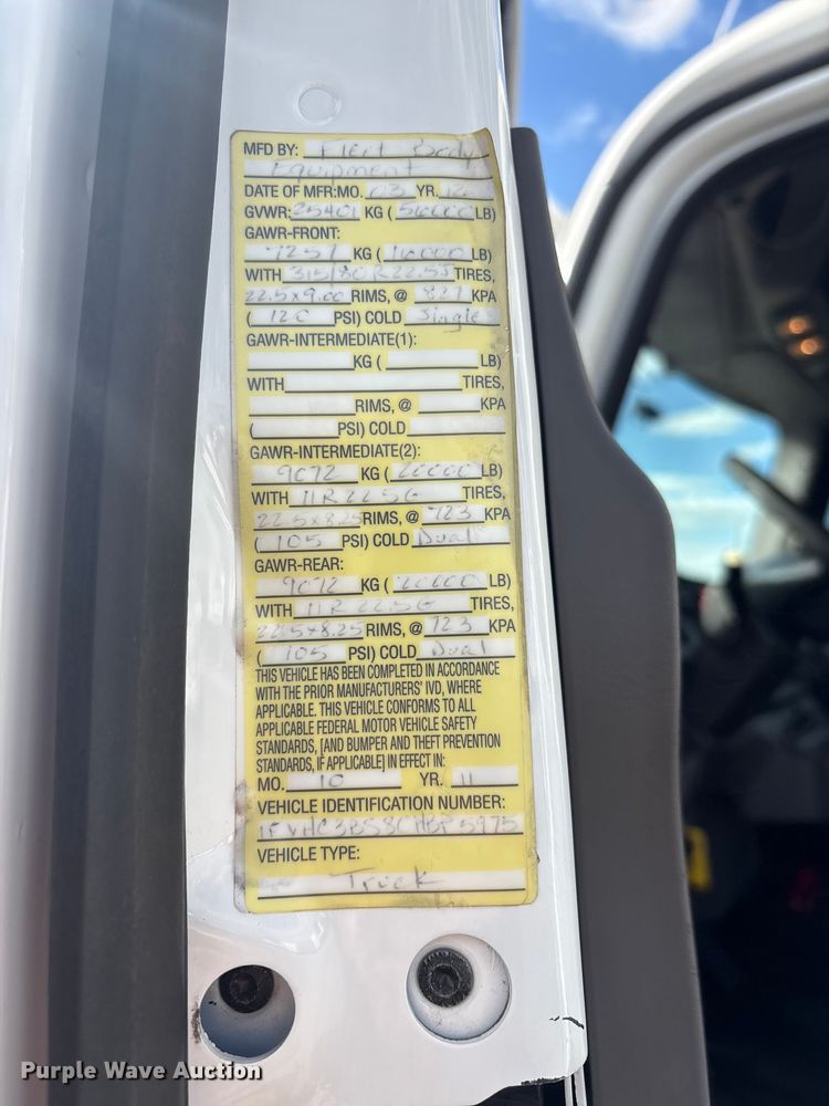 image for item EG9069 2012 Freightliner Business Class M2 Crew Cab crane truck