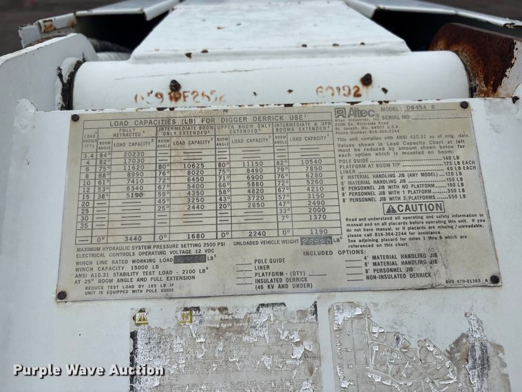 image for item EG9106 1999 International 4900 crane truck