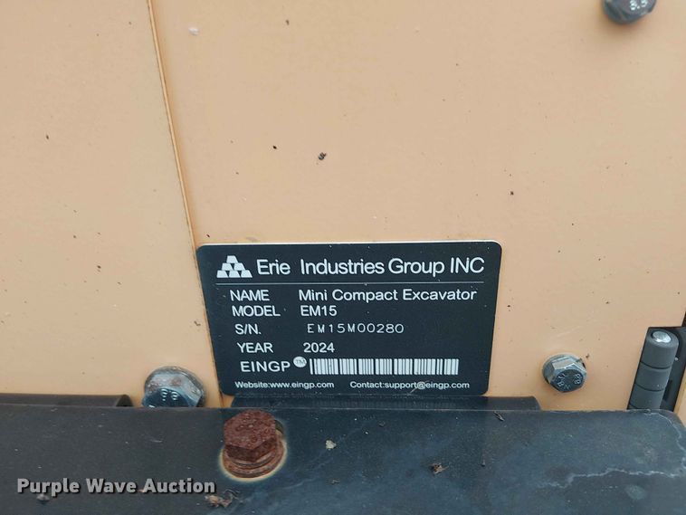 image for item EH4096 2024 Erie Industries EM15 mini excavator