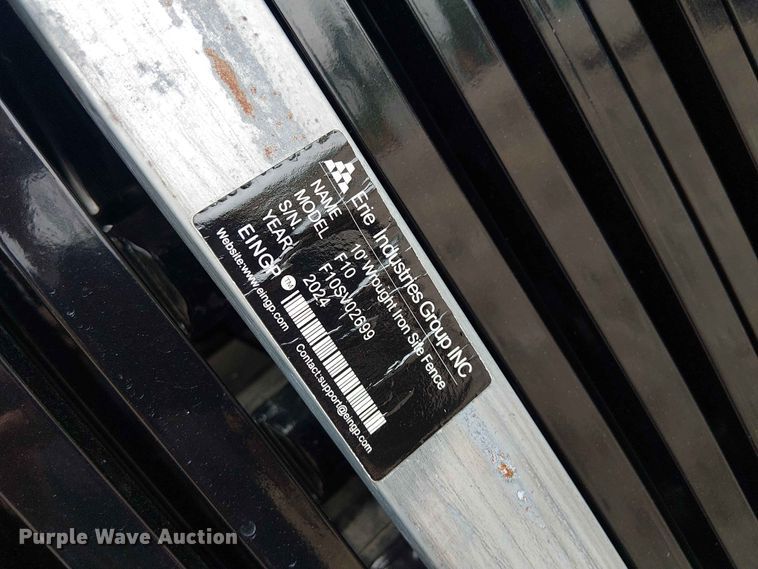 image for item EH4156 (22) 10' Wrought Iron Site Fence