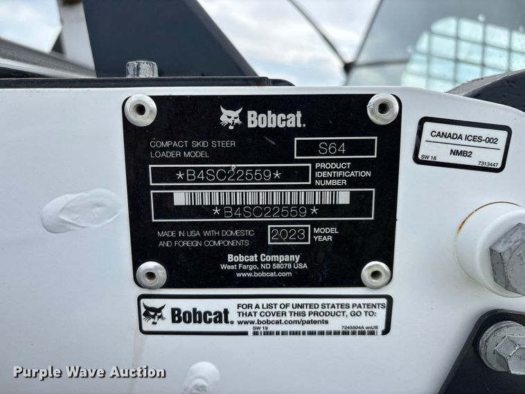 image for item EO4283 2023 Bobcat S64 skid steer loader