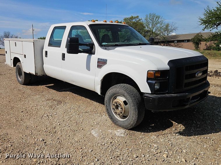 image for item EO7291 2008 Ford F350 Super Duty Crew Cab utility bed pickup truck