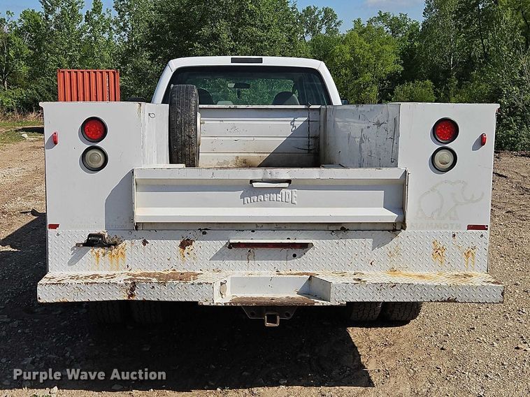 image for item EO7291 2008 Ford F350 Super Duty Crew Cab utility bed pickup truck