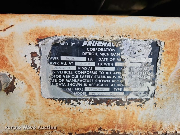 image for item EO7355 1979 Fruehauf ND1-F2-22'71/2DB5-24 end dump trailer
