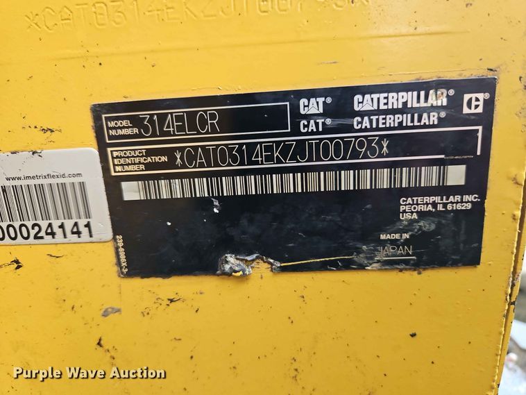 image for item EO7379 2014 Caterpillar 314ELCR excavator