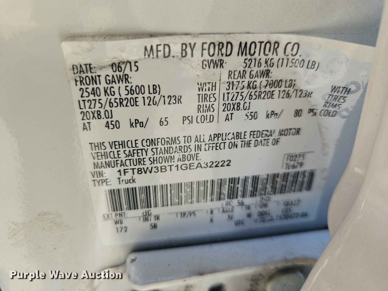 image for item EO7422 2016 Ford F350 Super Duty  Crew Cab pickup truck