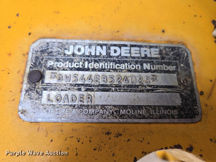 image for item ER1522 1989 John Deere 544E wheel loader
