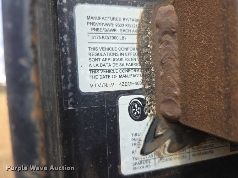 image for item ER1546 2015 Load Trail equipment trailer