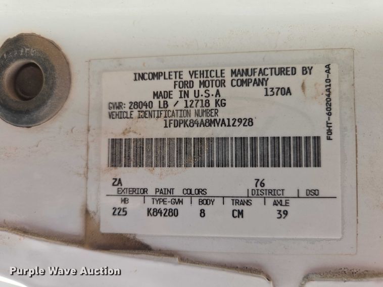 image for item ER1568 1991 Ford F800 dump truck