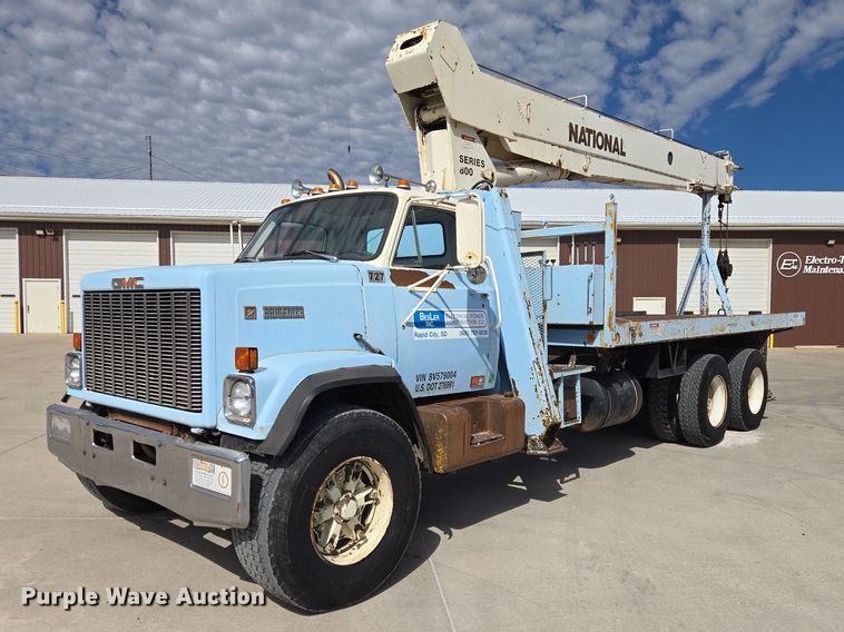 image for item ER1570 1981 GMC Brigadier crane truck