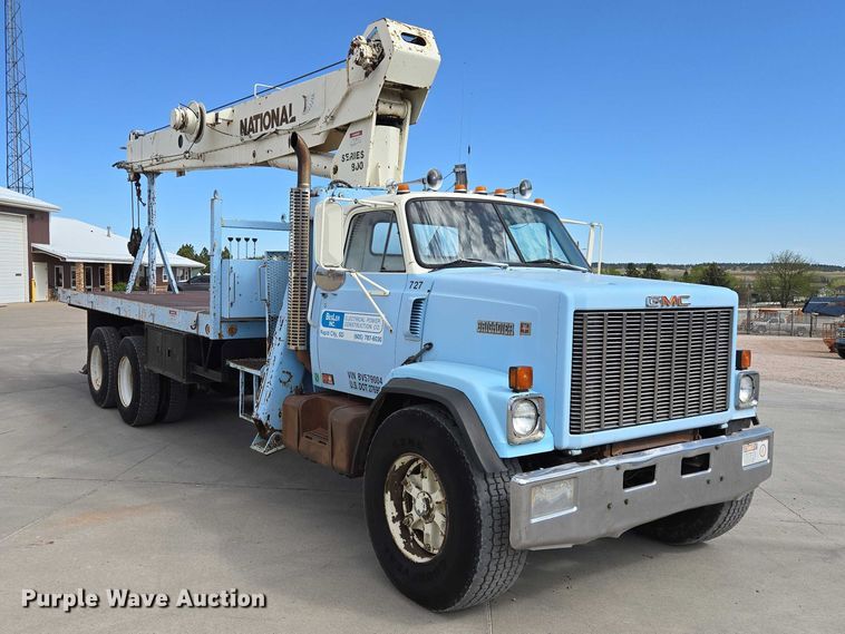 image for item ER1570 1981 GMC Brigadier crane truck