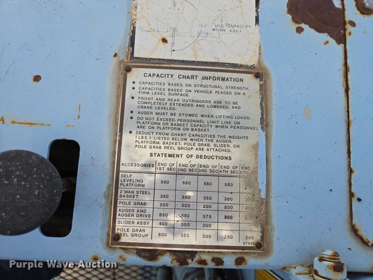 image for item ER1570 1981 GMC Brigadier crane truck
