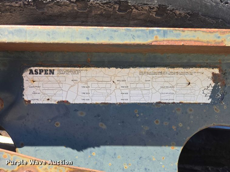 image for item ER1579 1990 Aspen lowboy equipment trailer