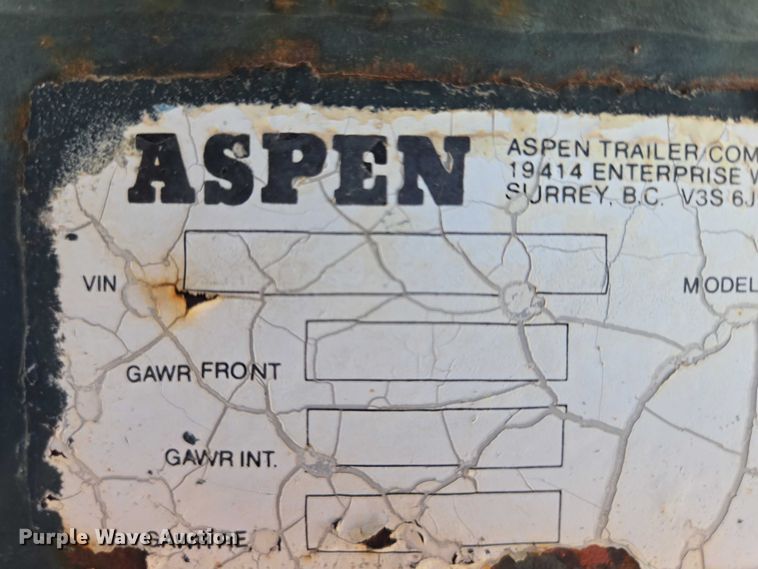 image for item ER1579 1990 Aspen lowboy equipment trailer