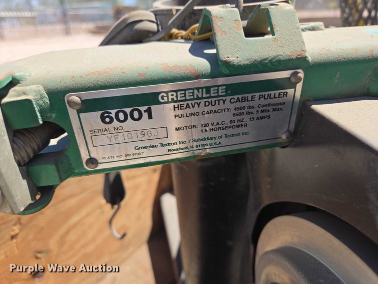image for item ER1583 Greenlee 6001 cable puller