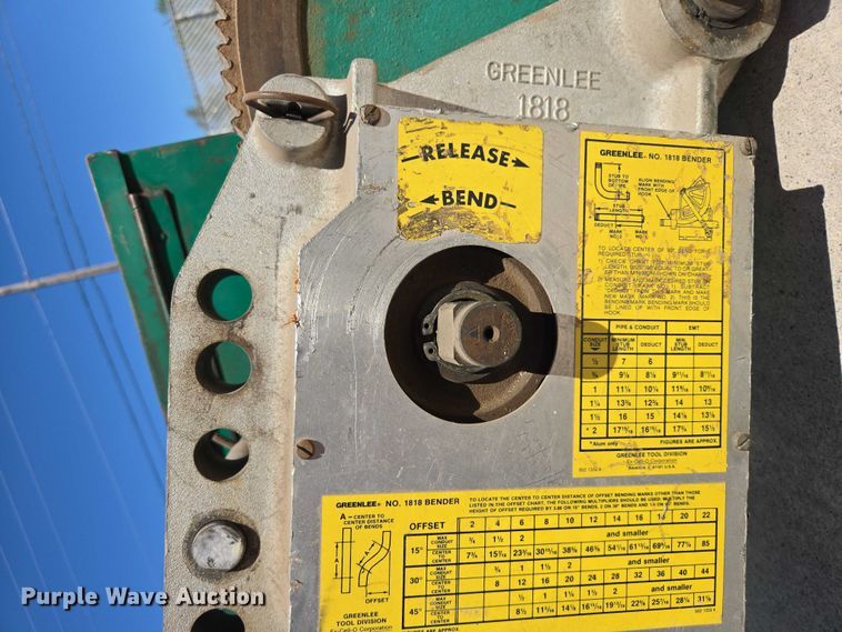 image for item ER1588 Greenlee 1818 pipe bender