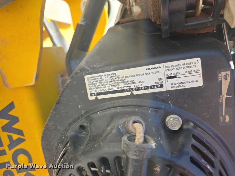 image for item ER1592 2010 Wacker Neuson VP 1550 plate compactor
