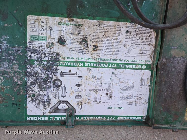 image for item ER1598 Greenlee 777 bender