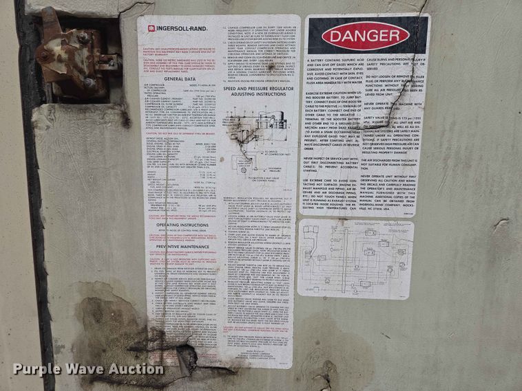 image for item ER1651 Ingersoll Rand 1600 air compressor