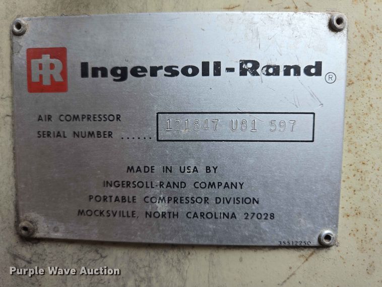 image for item ER1651 Ingersoll Rand 1600 air compressor