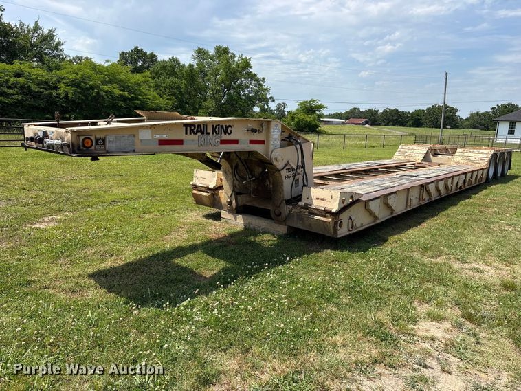 image for item ET2094 1992 Trail King TK100HD3-483 lowboy equipment trailer