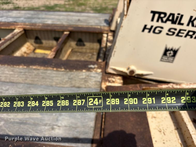 image for item ET2094 1992 Trail King TK100HD3-483 lowboy equipment trailer
