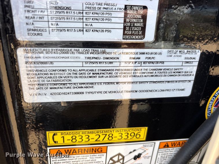 image for item ET2097 2026 Load Trail dump trailer