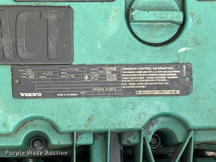 image for item ET2119 2017 Volvo EC250EL Excavator