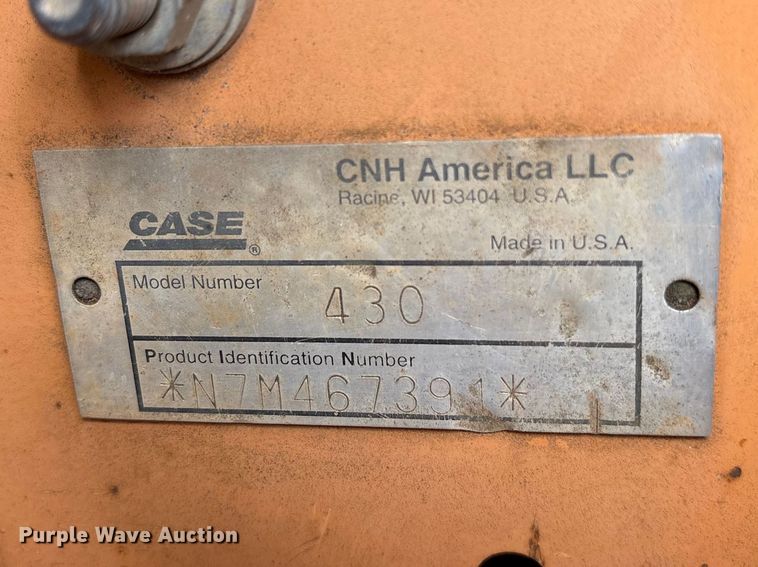 image for item ET2120 2007 Case 430 skid steer loader