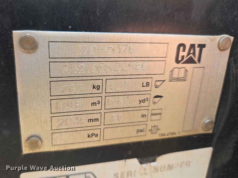 image for item ET5031 2022 Caterpillar 289D3 tracked skid steer loader