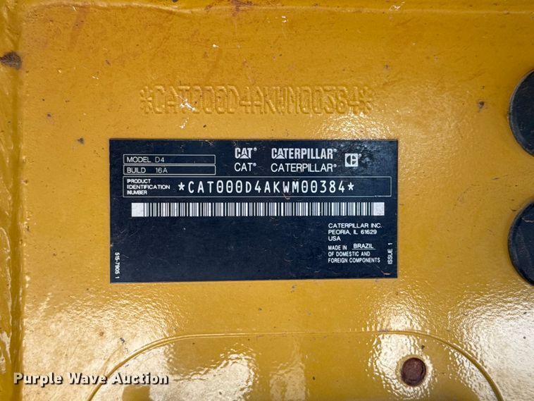 image for item ET6138 2022 Caterpillar D4 dozer