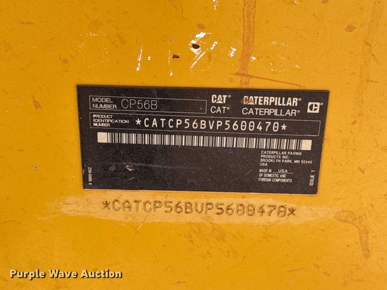 image for item ET6139 2018 Caterpillar CP56B single drum vibratory roller