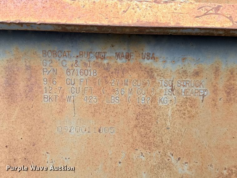 image for item ET6239 Bobcat  skid steer bucket