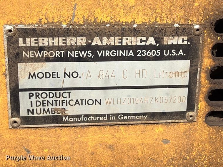 image for item ET6246 Liebherr 944 wheeled excavator