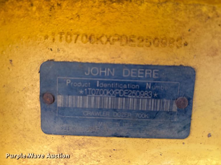 image for item EU5573 2013 John Deere 700K XLT dozer