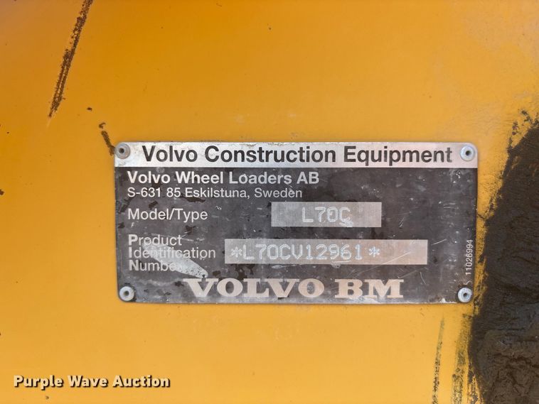 image for item EU5595 1997 Volvo L70C wheel loader