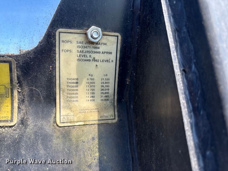 image for item EW0034 2005 Caterpillar TH360B telehandler