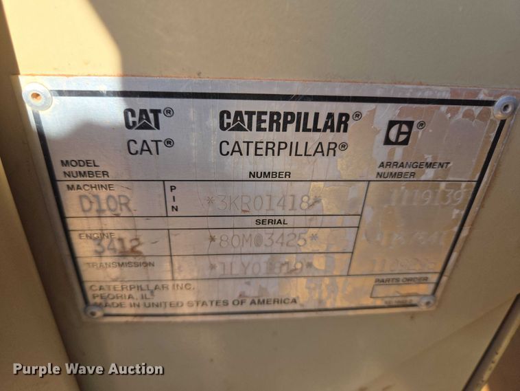 image for item EW0093 2000 Caterpillar D10R dozer