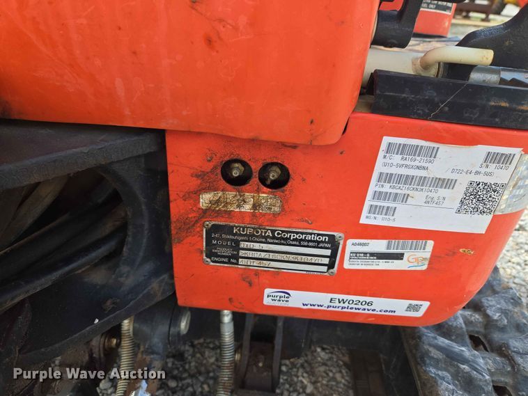 image for item EW0206 2022 Kubota U10-5 mini excavator