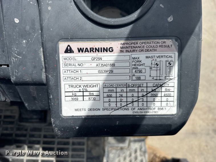 image for item FB7417 Caterpillar GP25N forklift