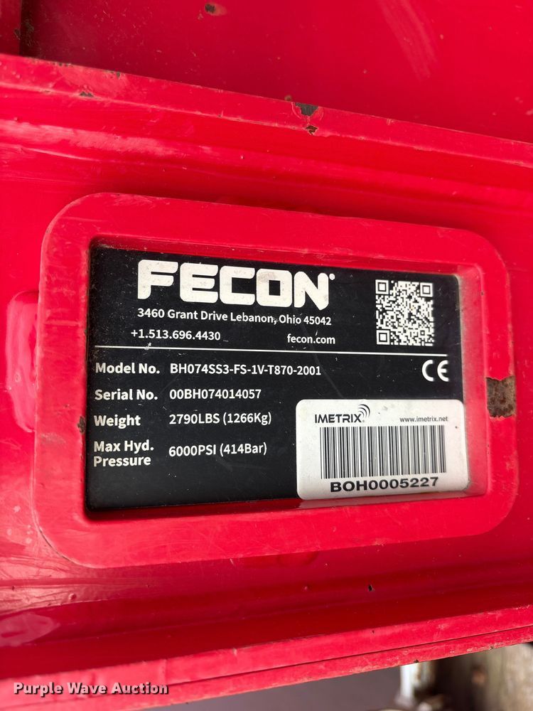 image for item FB8126 2023 Fecon BH074SS3-FS-1V-T870-2001 skid steer mulcher