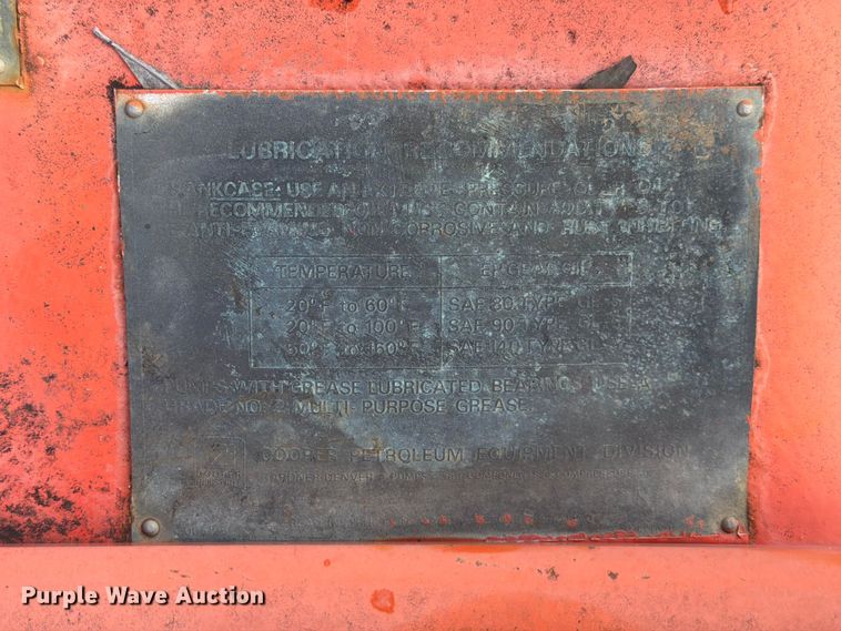 image for item FB8129 Gardner Denver triplex pump