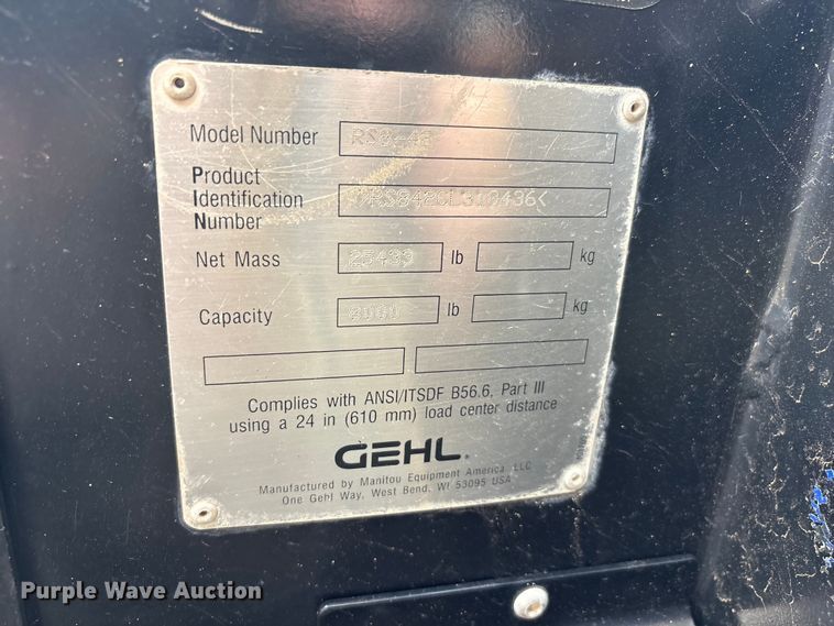 image for item FC2280 Gehl RS8-42 telehandler