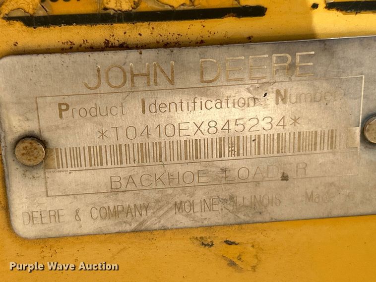image for item FC2629 1998 John Deere 410E backhoe