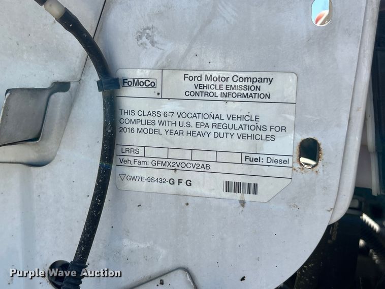 image for item FC2642 2016 Ford F750 Super Duty utility / service truck