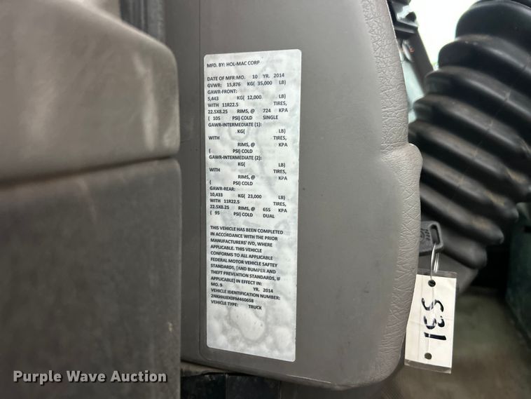 image for item FC5517 2015 Kenworth T370 grapple crane truck