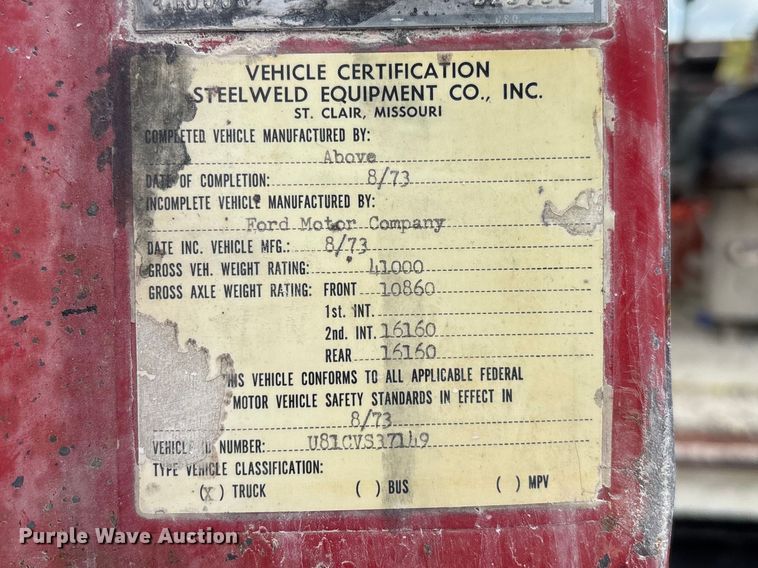 image for item FC5696 1973 Ford 8000 water truck