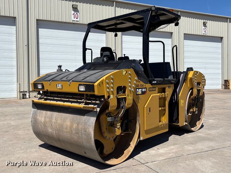 image for item FC5745 2019 Caterpillar CB13 double drum vibratory roller