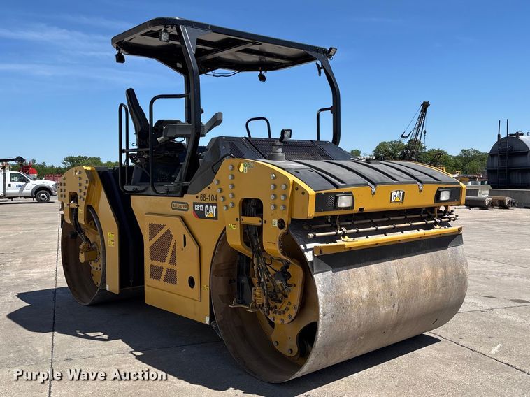 image for item FC5745 2019 Caterpillar CB13 double drum vibratory roller