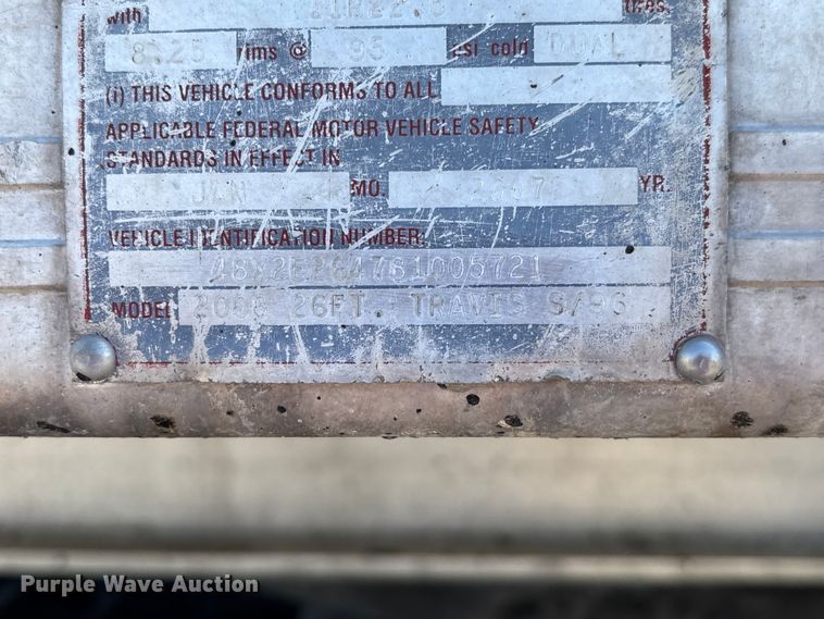image for item FC5757 2008 Travis end dump trailer